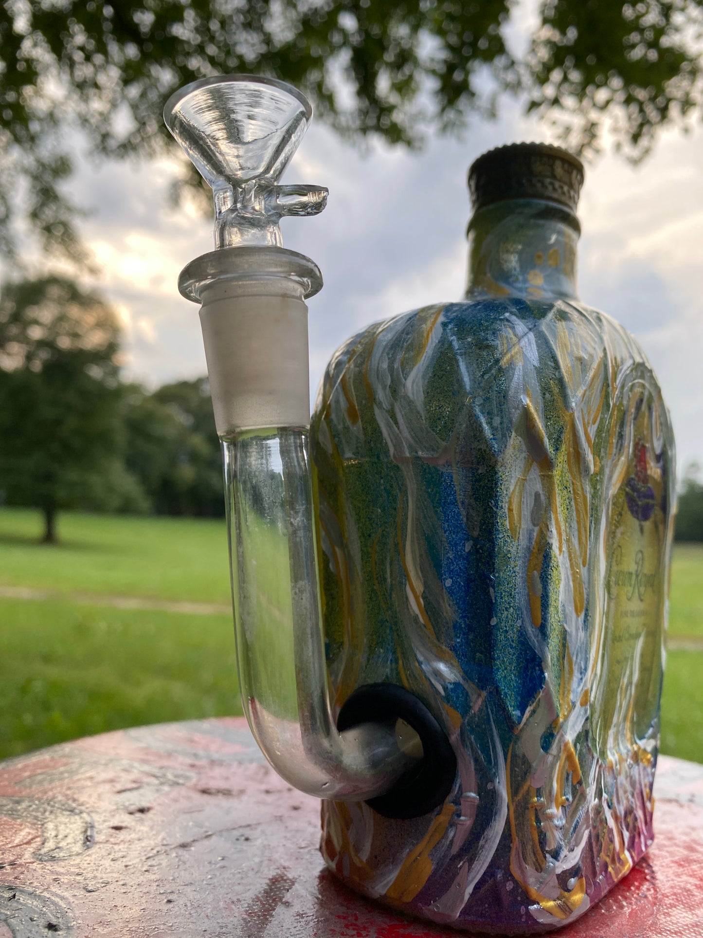 (Celestial Gift) Crown Royal 375 mL Decorative Art Bottle