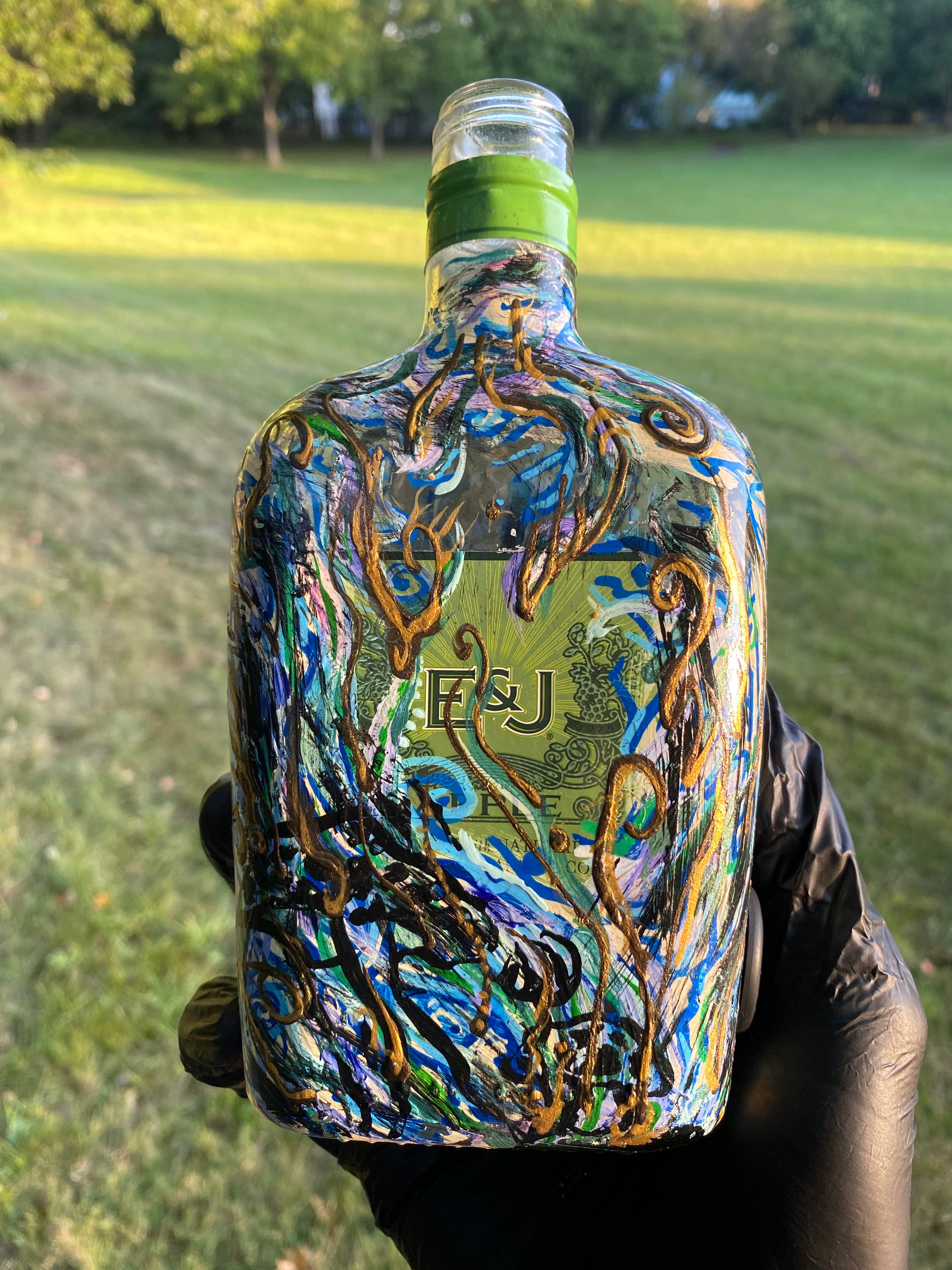 (Neptune's Gift) 375ml E&J Functional Art Bottle