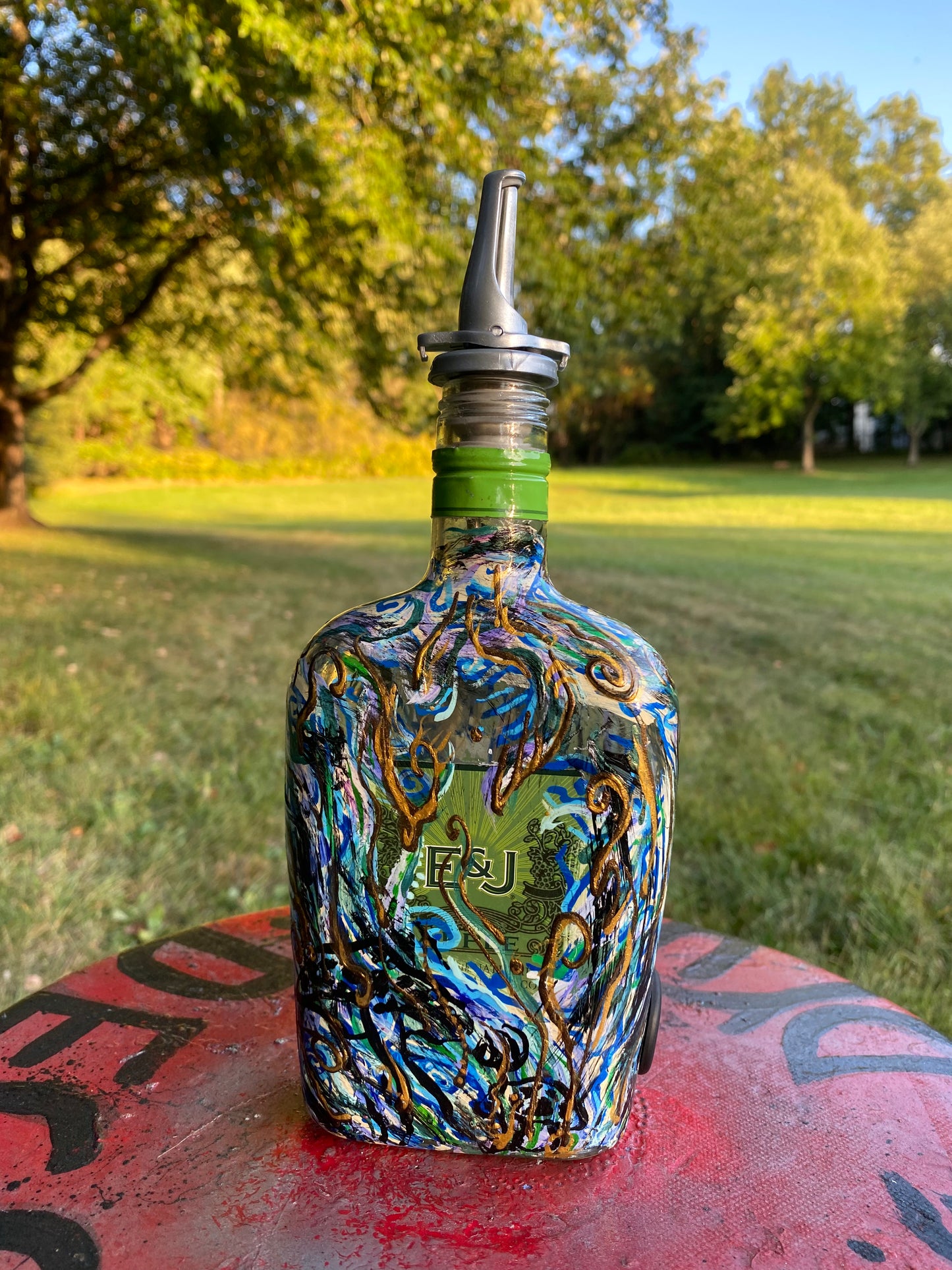 (Neptune's Gift) 375ml E&J Functional Art Bottle