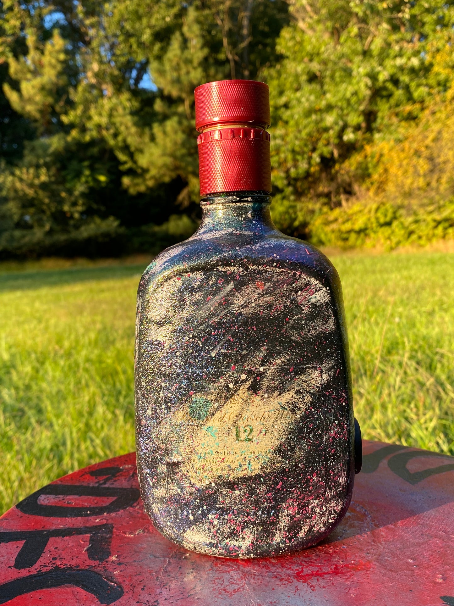 (La Bestia Negro) 750ml Buchanan’s Adaptive Art Piece