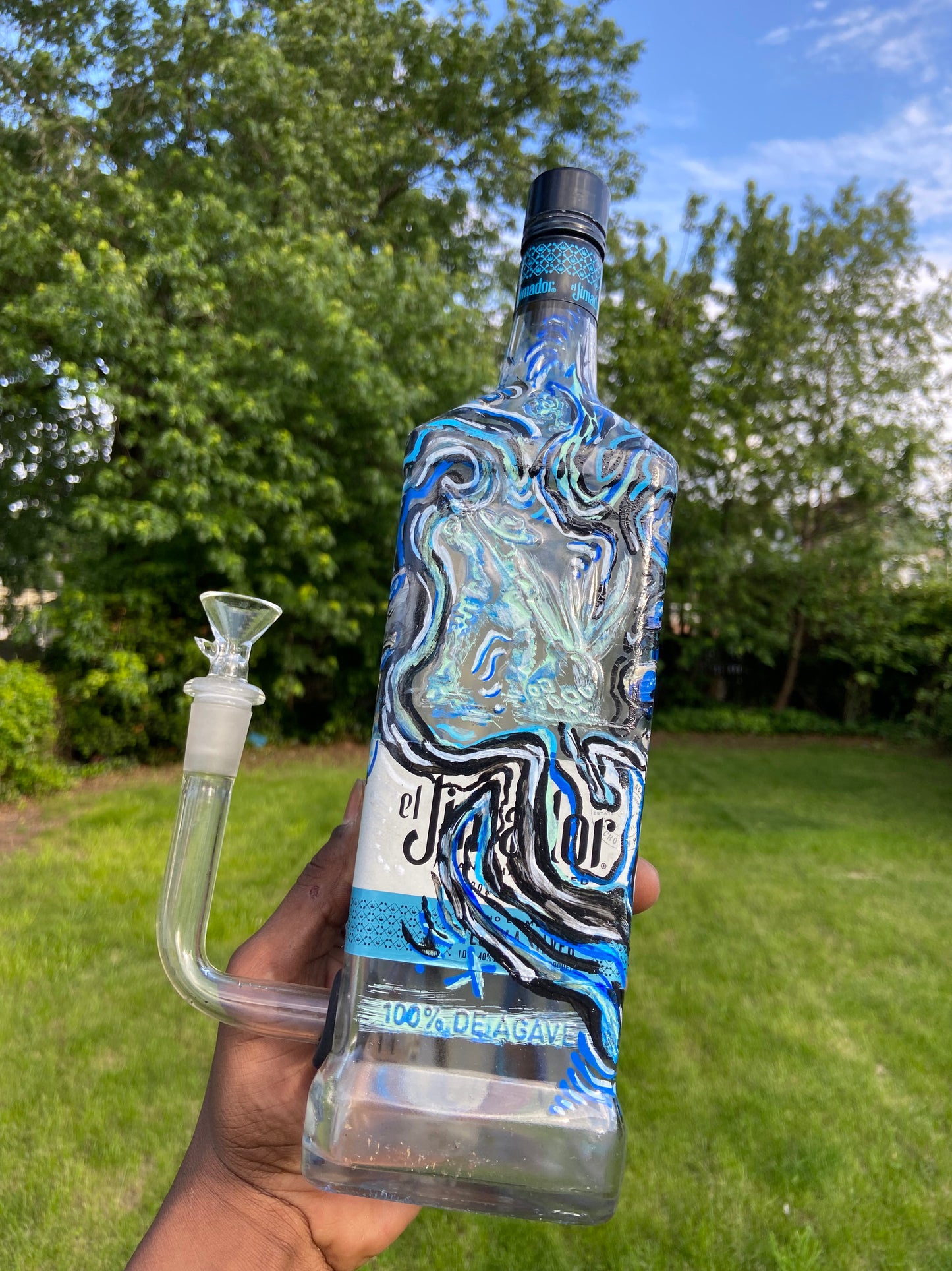 (Fuego Frio) 750ml Jose Cuervo functional Art Bottle