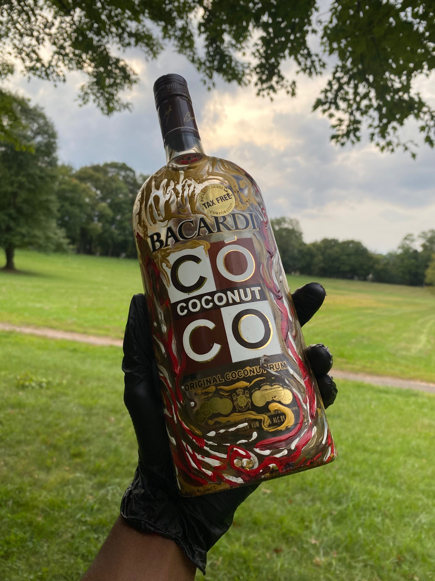 (Burnished Dawn) 750ml Bacardi Adaptive Art Piece