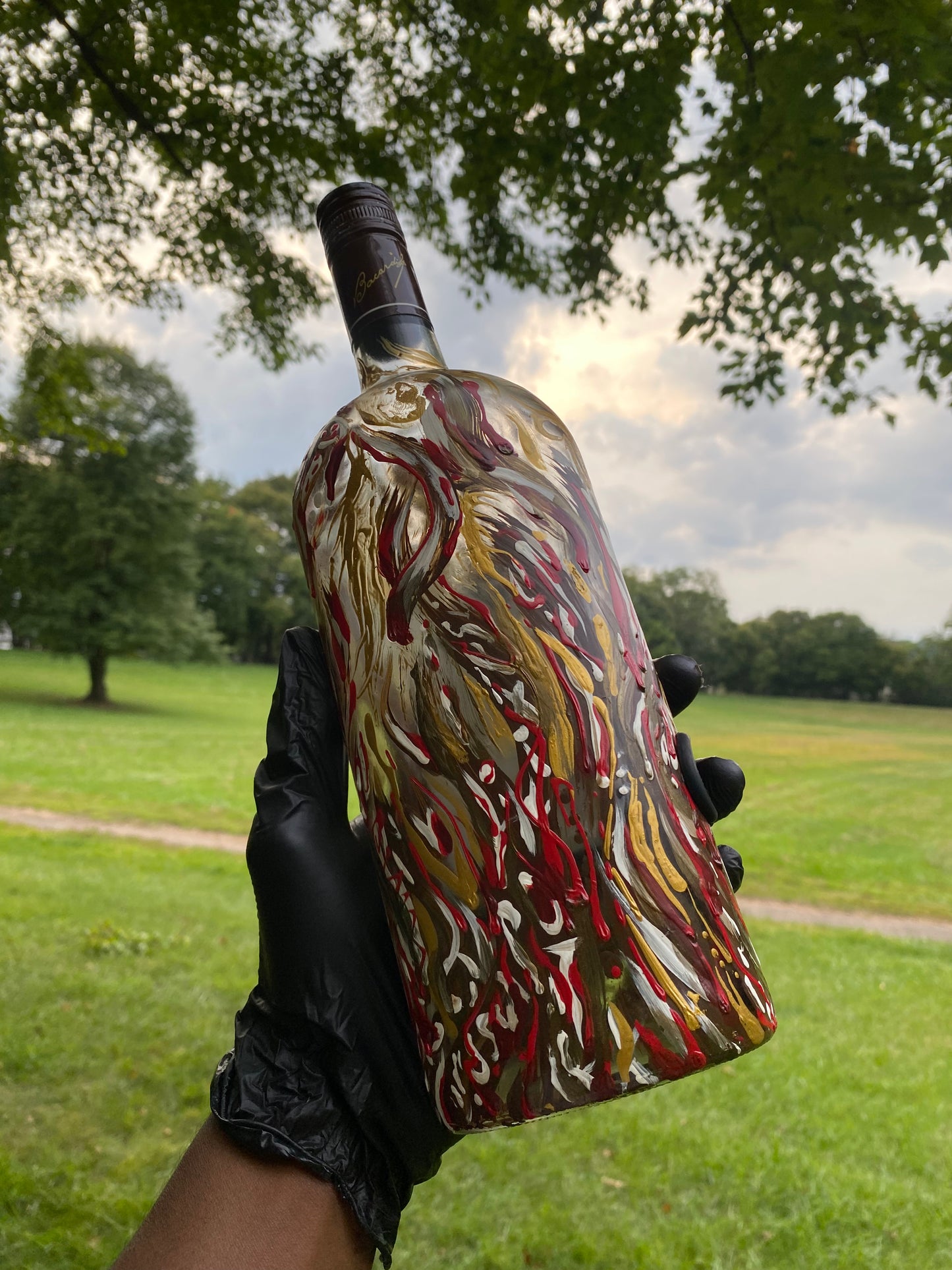 (Burnished Dawn) 750ml Bacardi Adaptive Art Piece