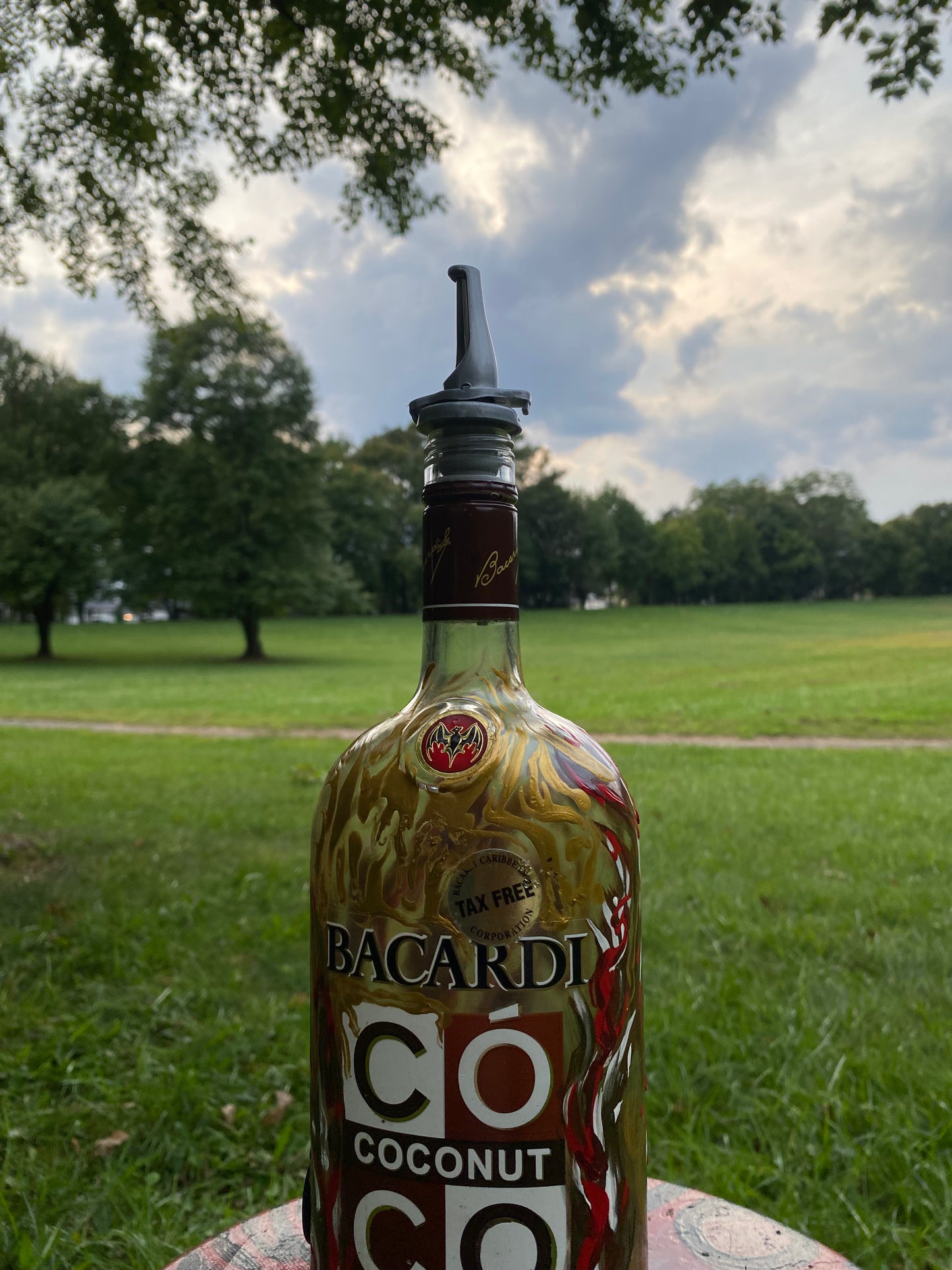 (Burnished Dawn) 750ml Bacardi Adaptive Art Piece