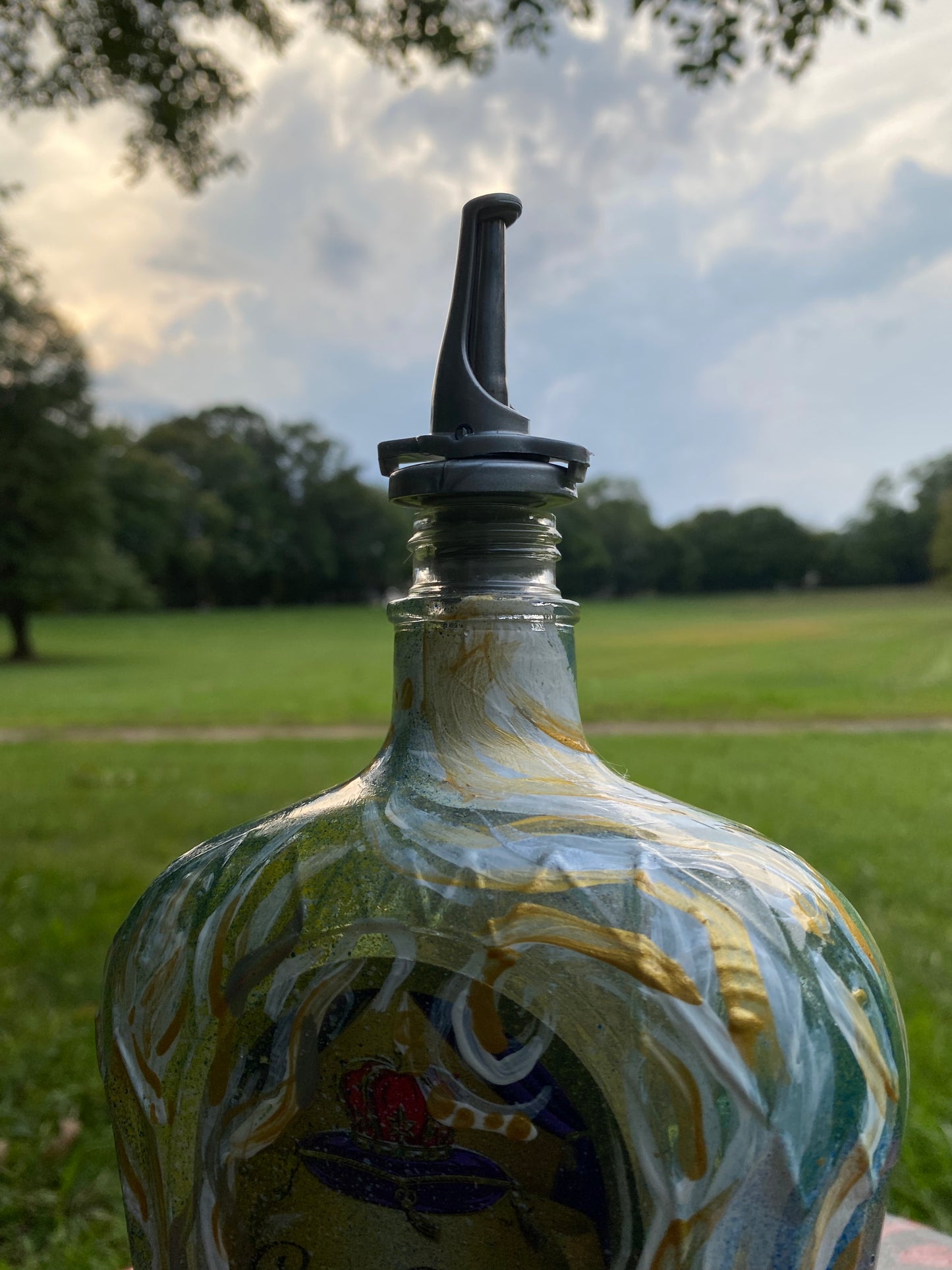 (Celestial Gift) Crown Royal 375 mL Decorative Art Bottle