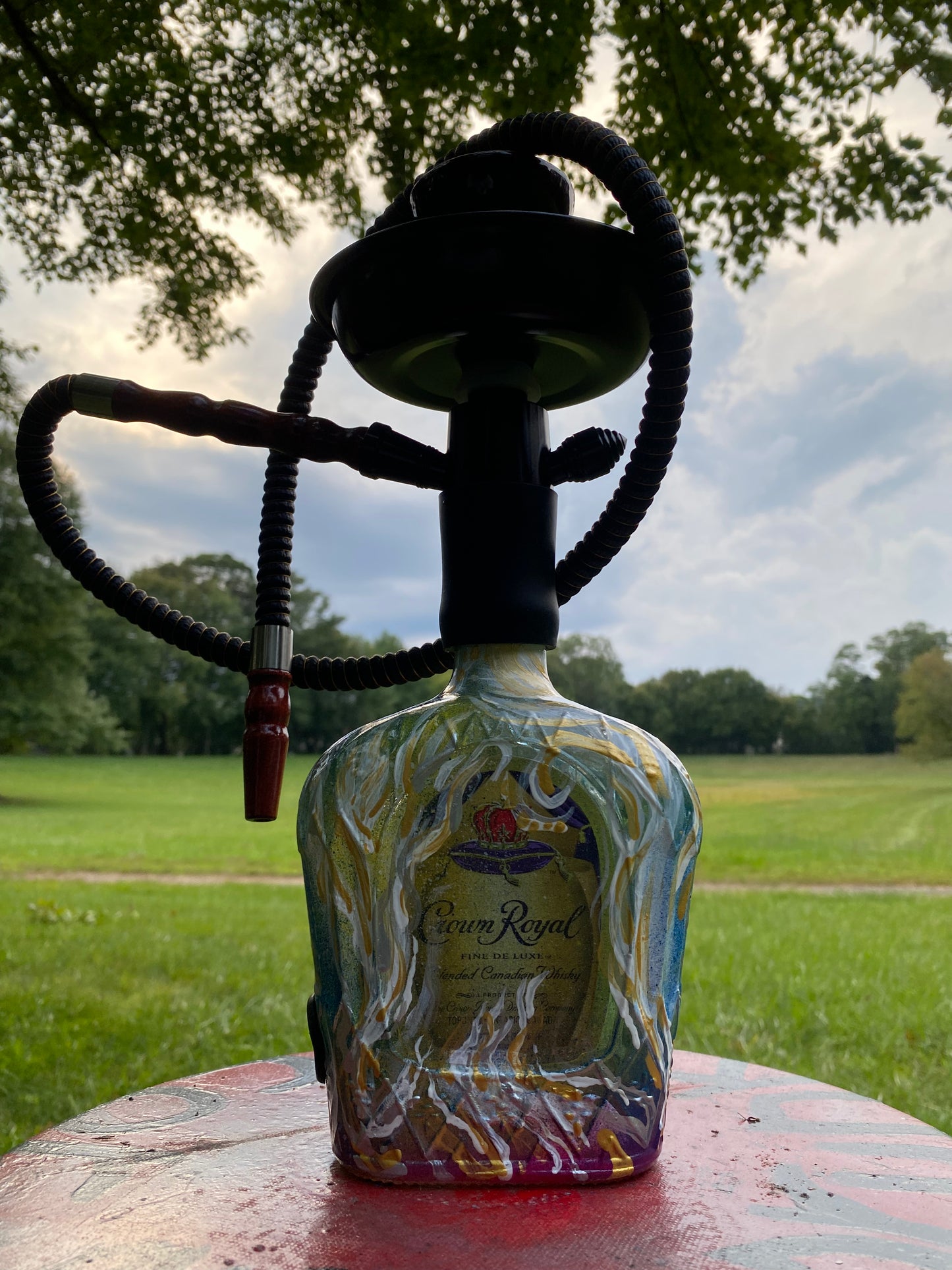 (Celestial Gift) Crown Royal 375 mL Decorative Art Bottle