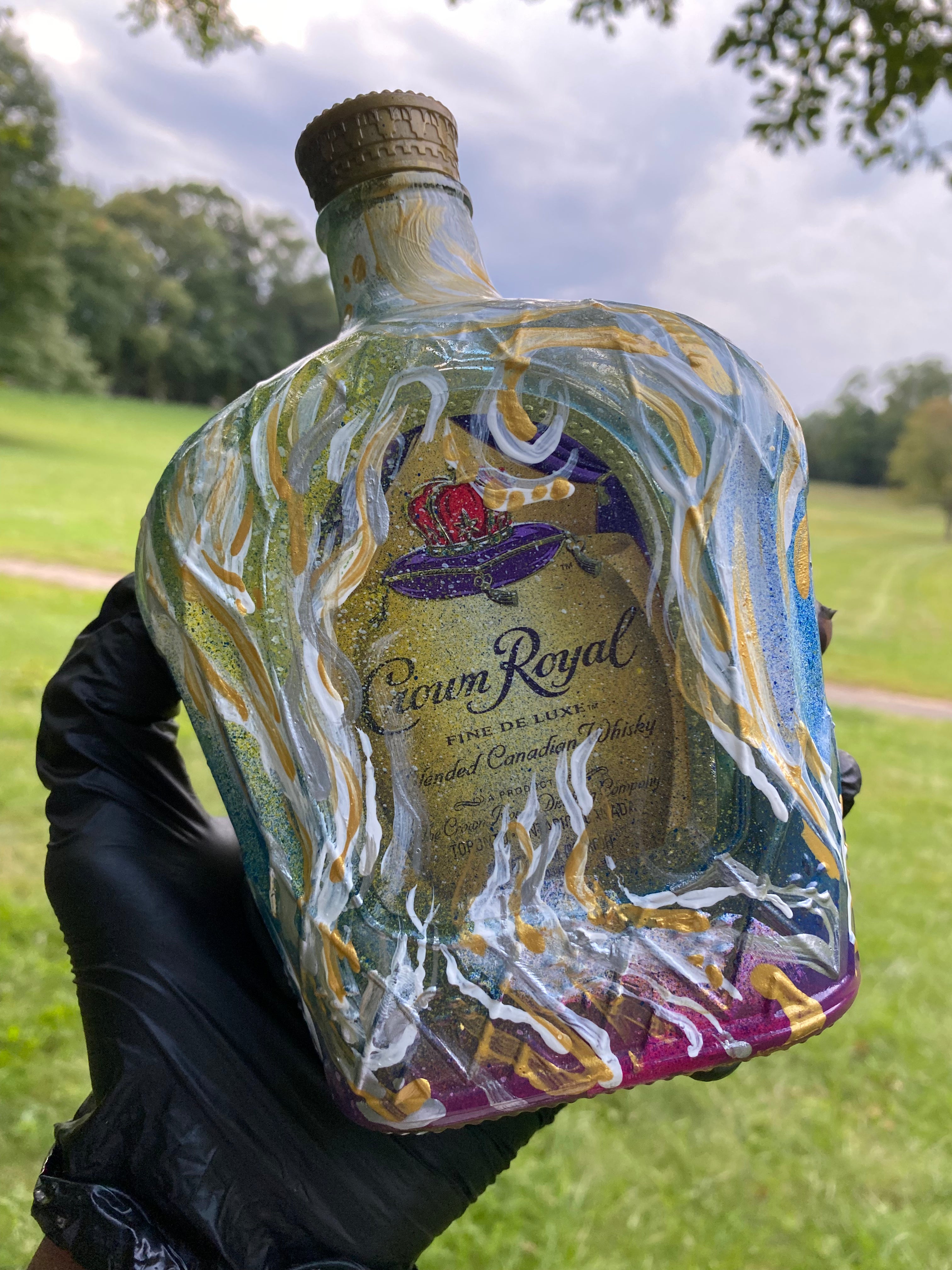 (Celestial Gift) Crown Royal 375 mL Decorative Art Bottle