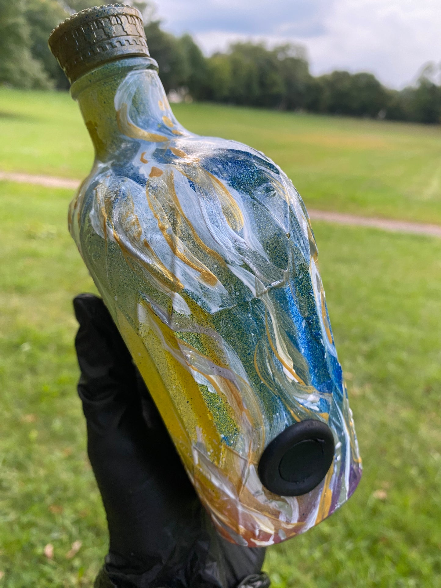 (Celestial Gift) Crown Royal 375 mL Decorative Art Bottle