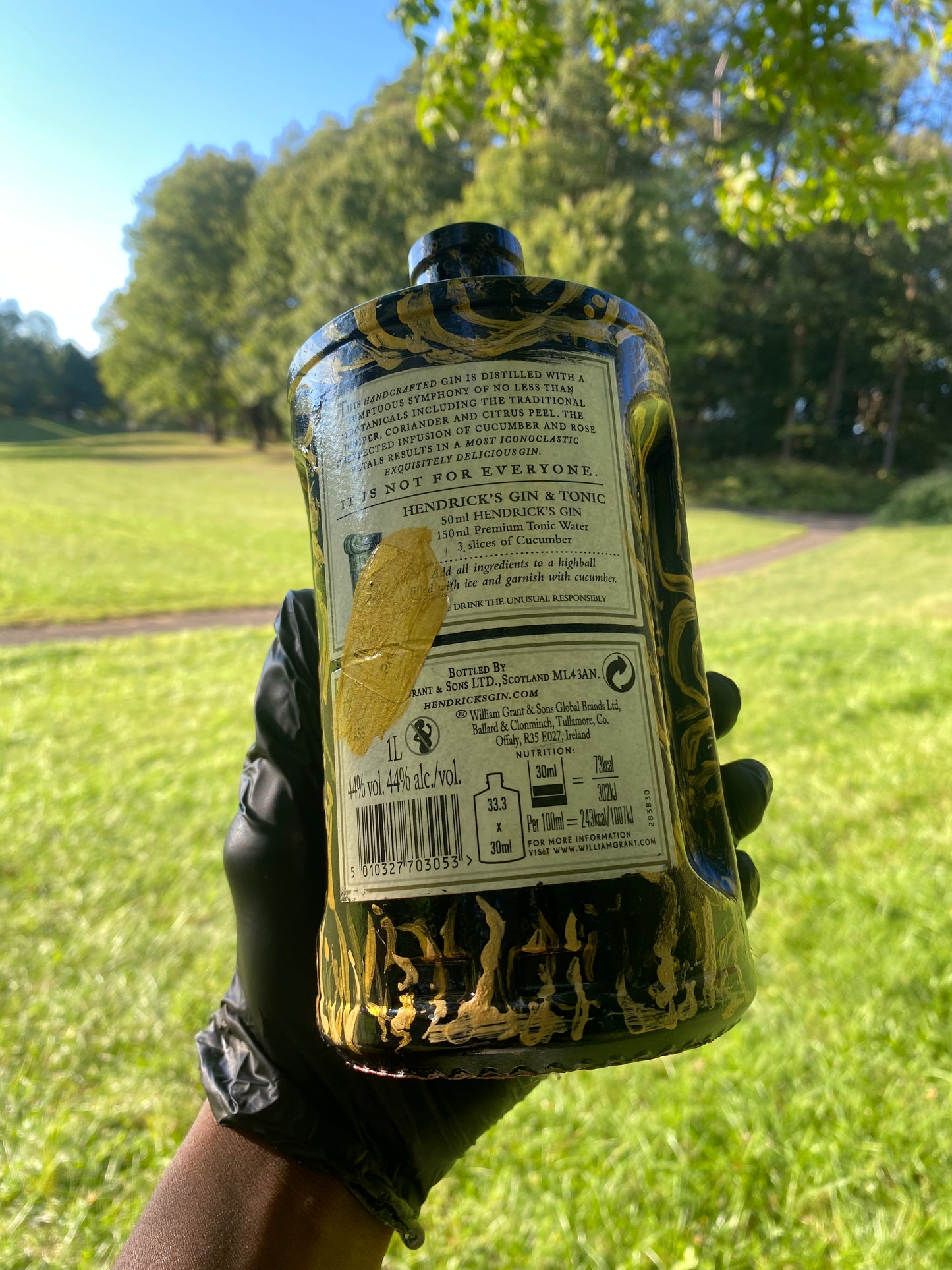 (Golden Rift) 1L Hendricks Gin Functional Art Bottle