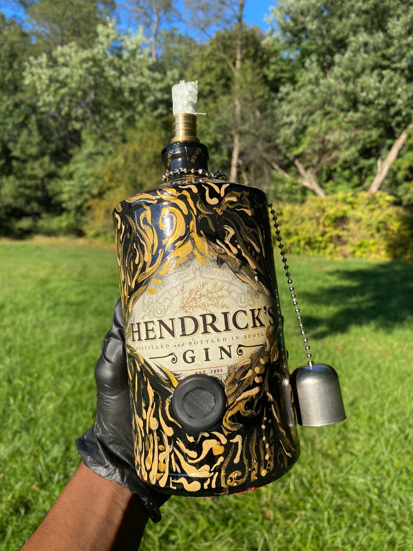 (Golden Rift) 1L Hendricks Gin Functional Art Bottle