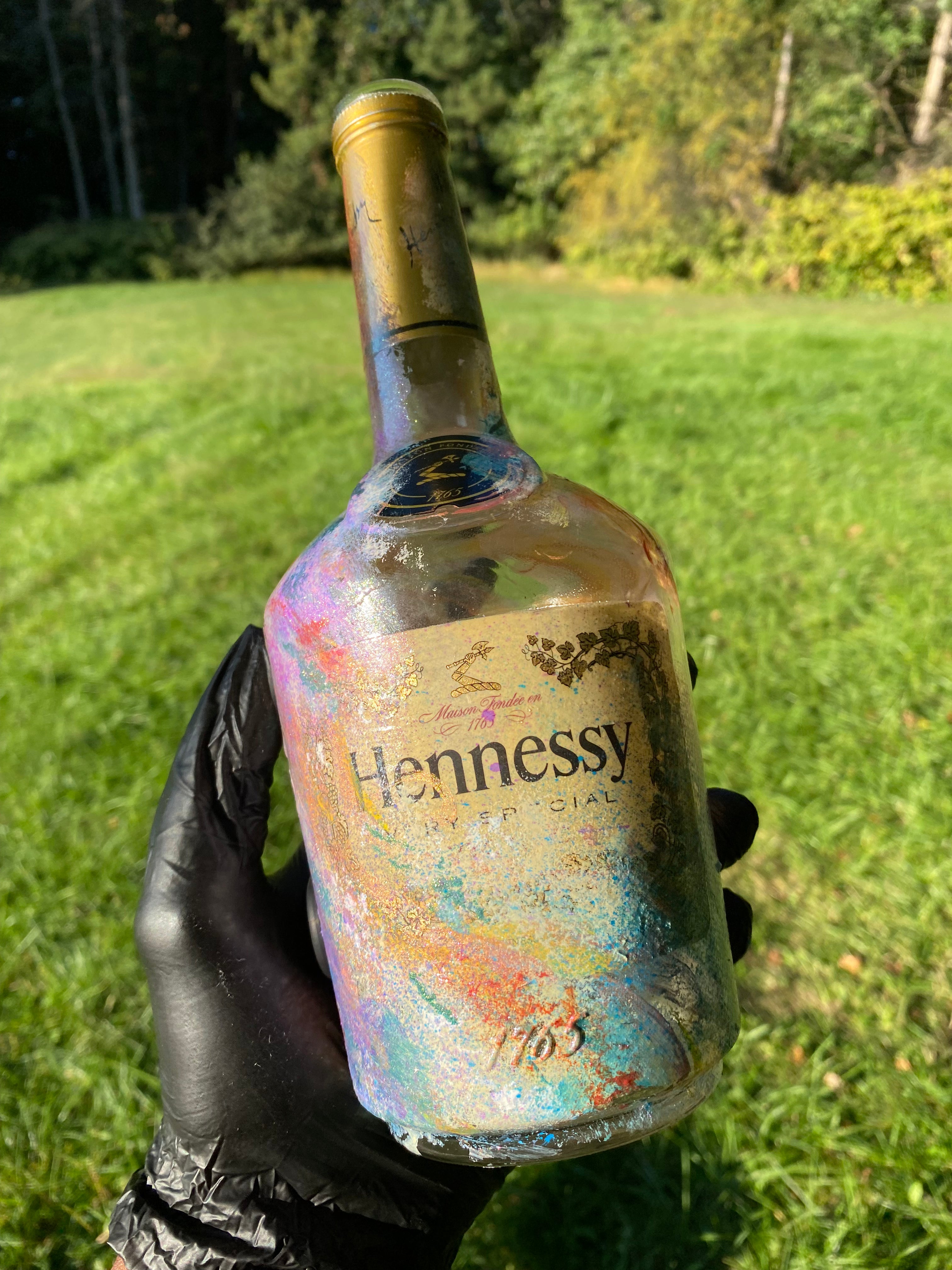 (Splash & Spirit) Hennessy 750 mL Decorative Art Bottle
