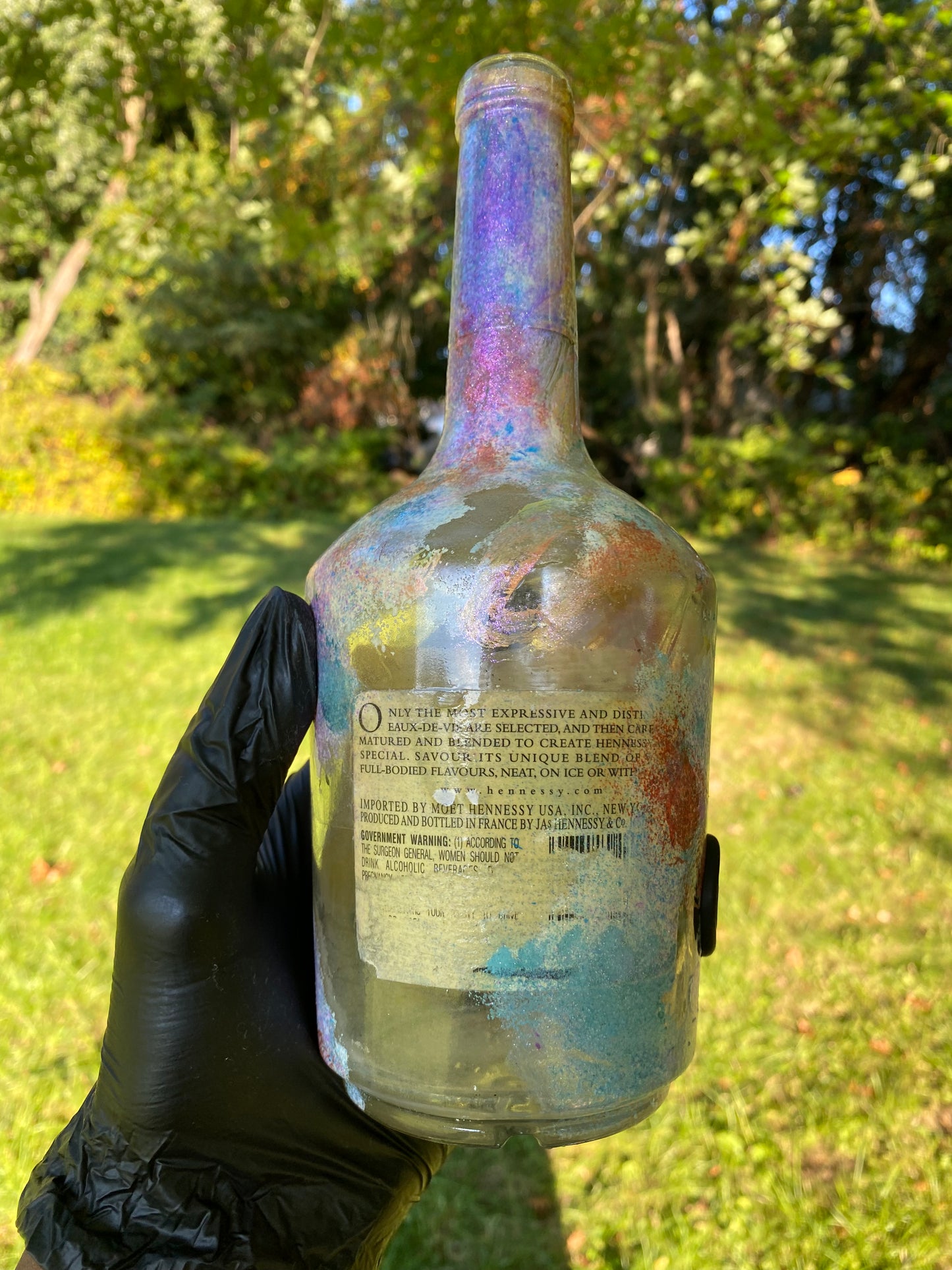 (Splash & Spirit) Hennessy 750 mL Decorative Art Bottle