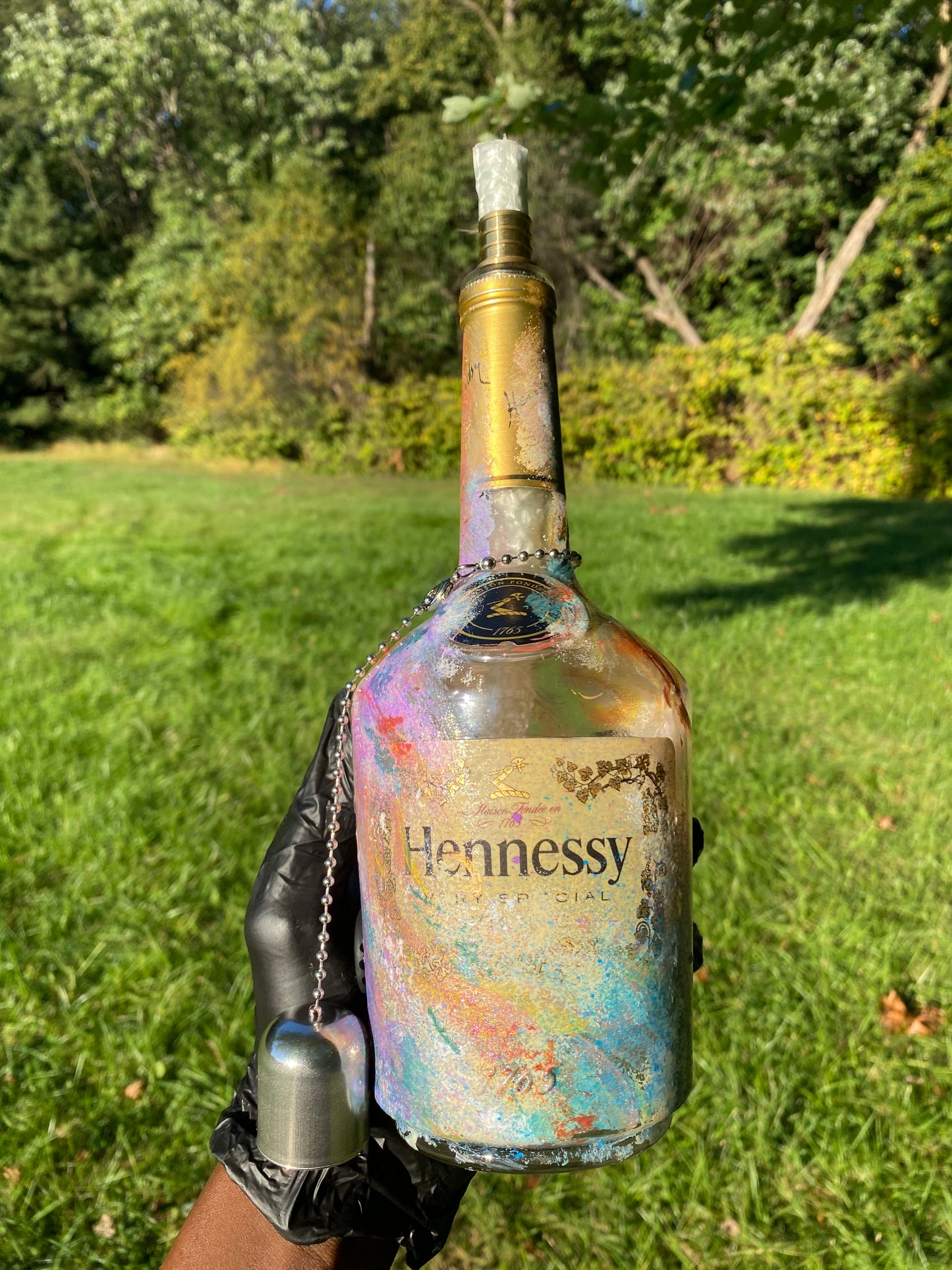 (Splash & Spirit) Hennessy 750 mL Decorative Art Bottle