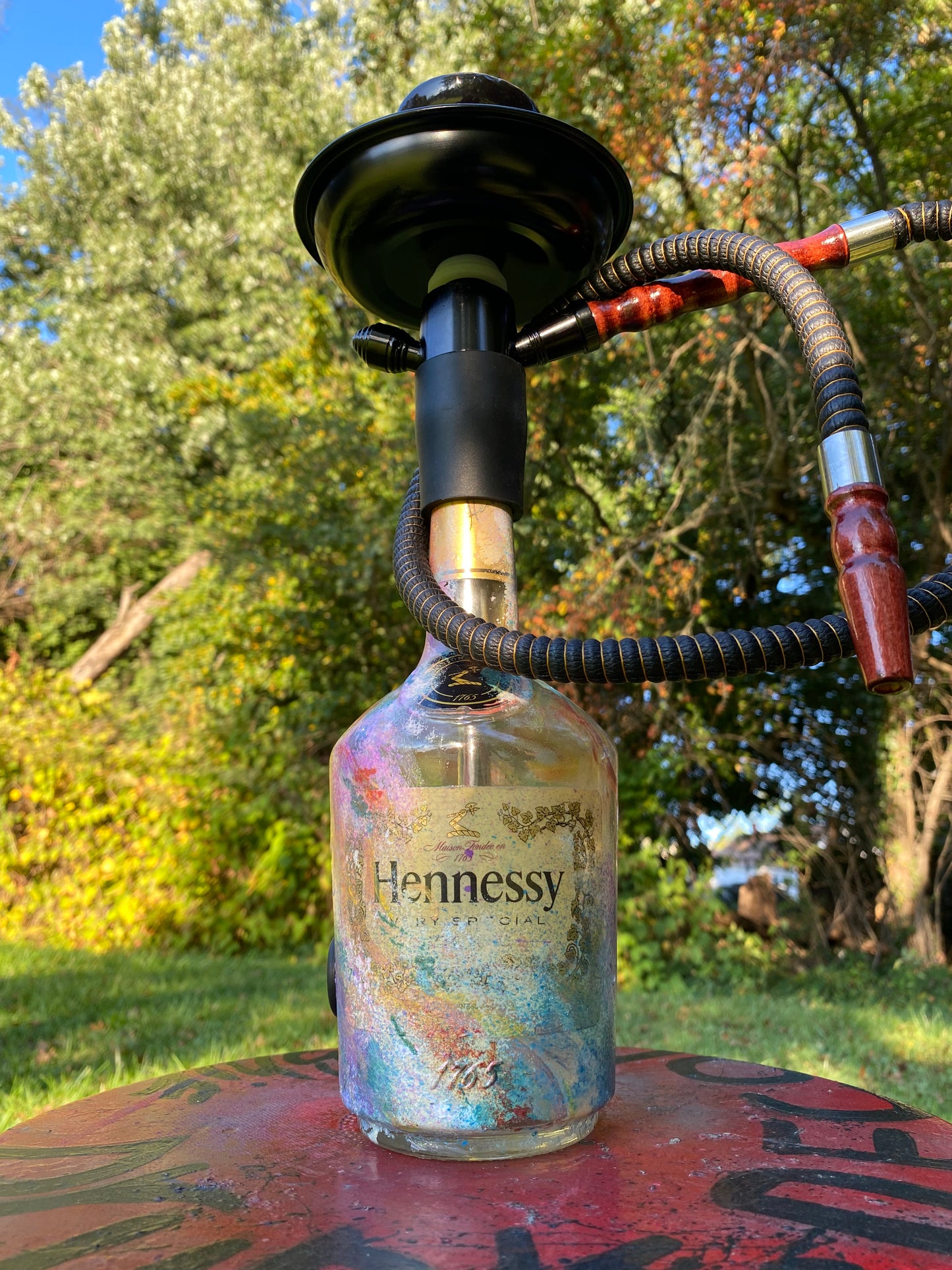 (Splash & Spirit) Hennessy 750 mL Decorative Art Bottle