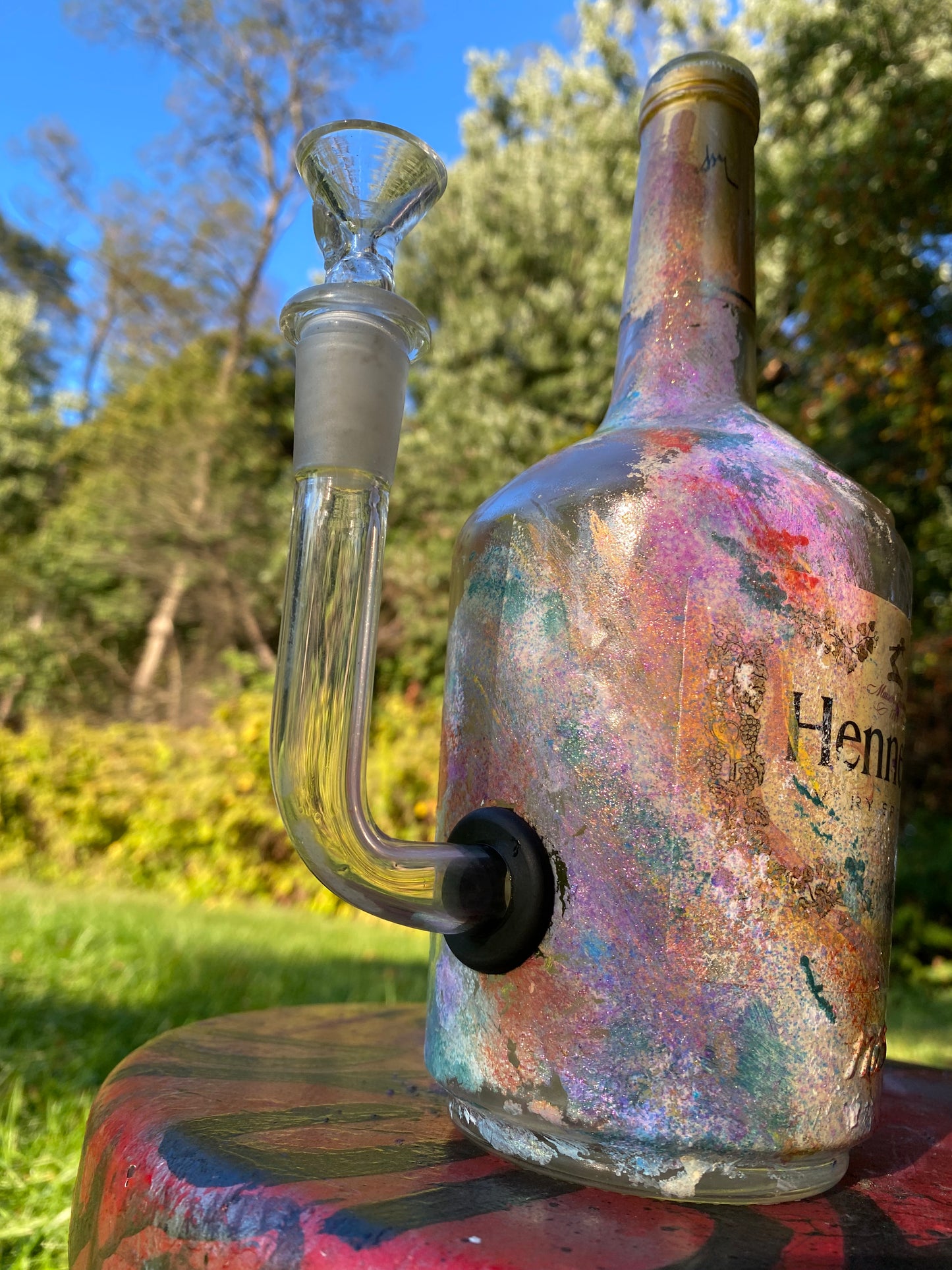 (Splash & Spirit) Hennessy 750 mL Decorative Art Bottle