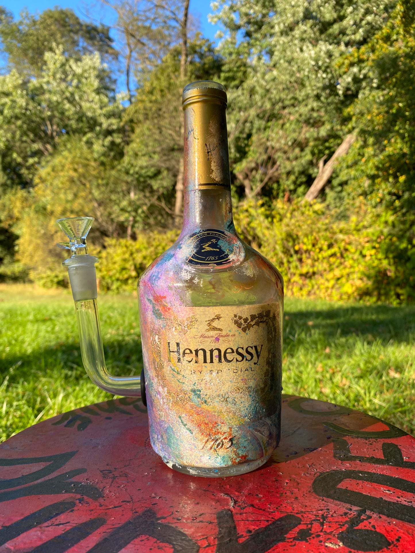 (Splash & Spirit) Hennessy 750 mL Decorative Art Bottle