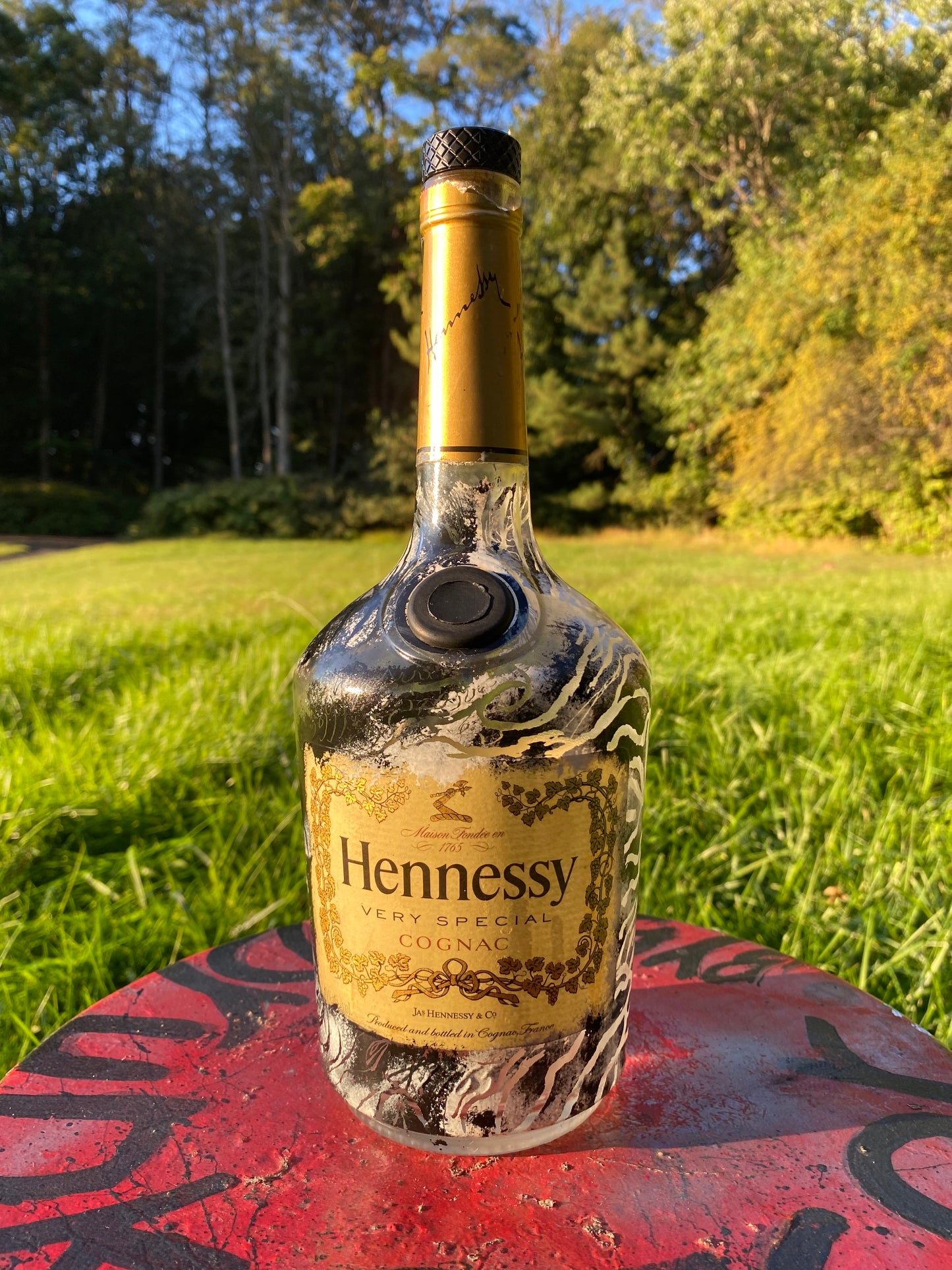(Salt & Shadow) 1L Hennessey Functional Art Bottle