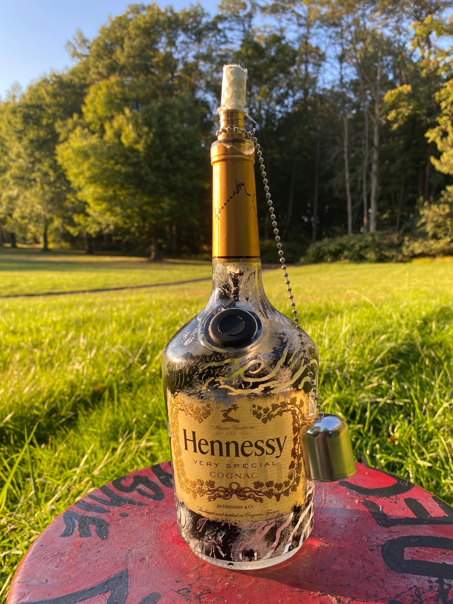 (Salt & Shadow) 1L Hennessey Functional Art Bottle