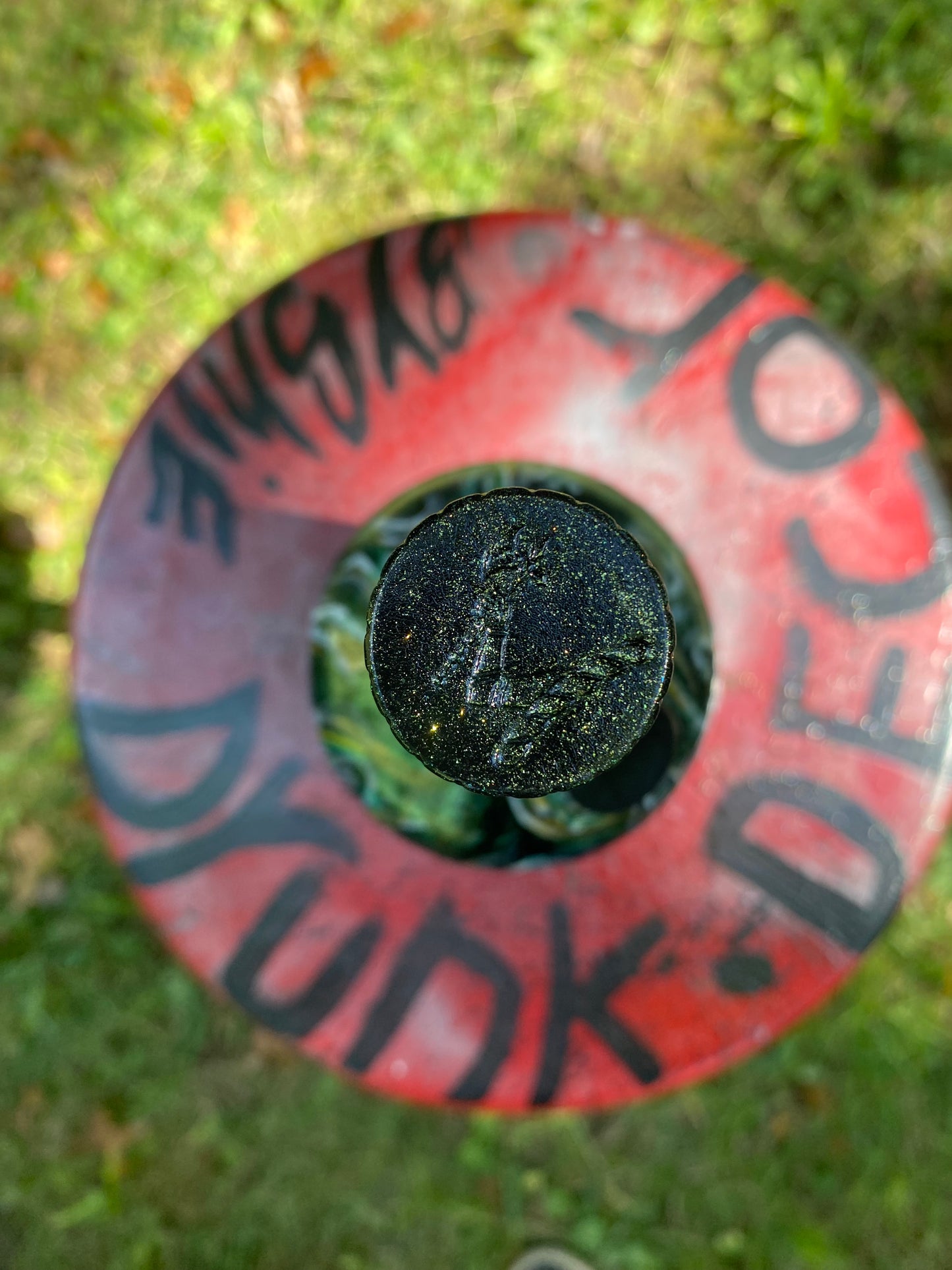 (Emerald Flare) 750ml Hennessy Black Functional Art Piece