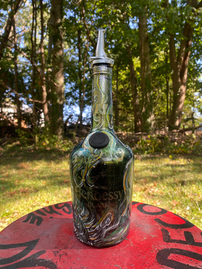 (Emerald Flare) 750ml Hennessy Black Functional Art Piece