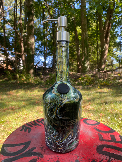 (Emerald Flare) 750ml Hennessy Black Functional Art Piece